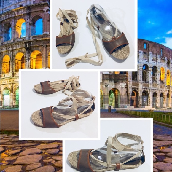 J. Crew Gladiator Sandals Sz 9 Made In Spain 9 - Picture 1 of 8